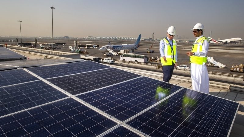  الامارات: مطار دبي يدشن محطة طاقة شمسية بقدرة 5 ميجاواط