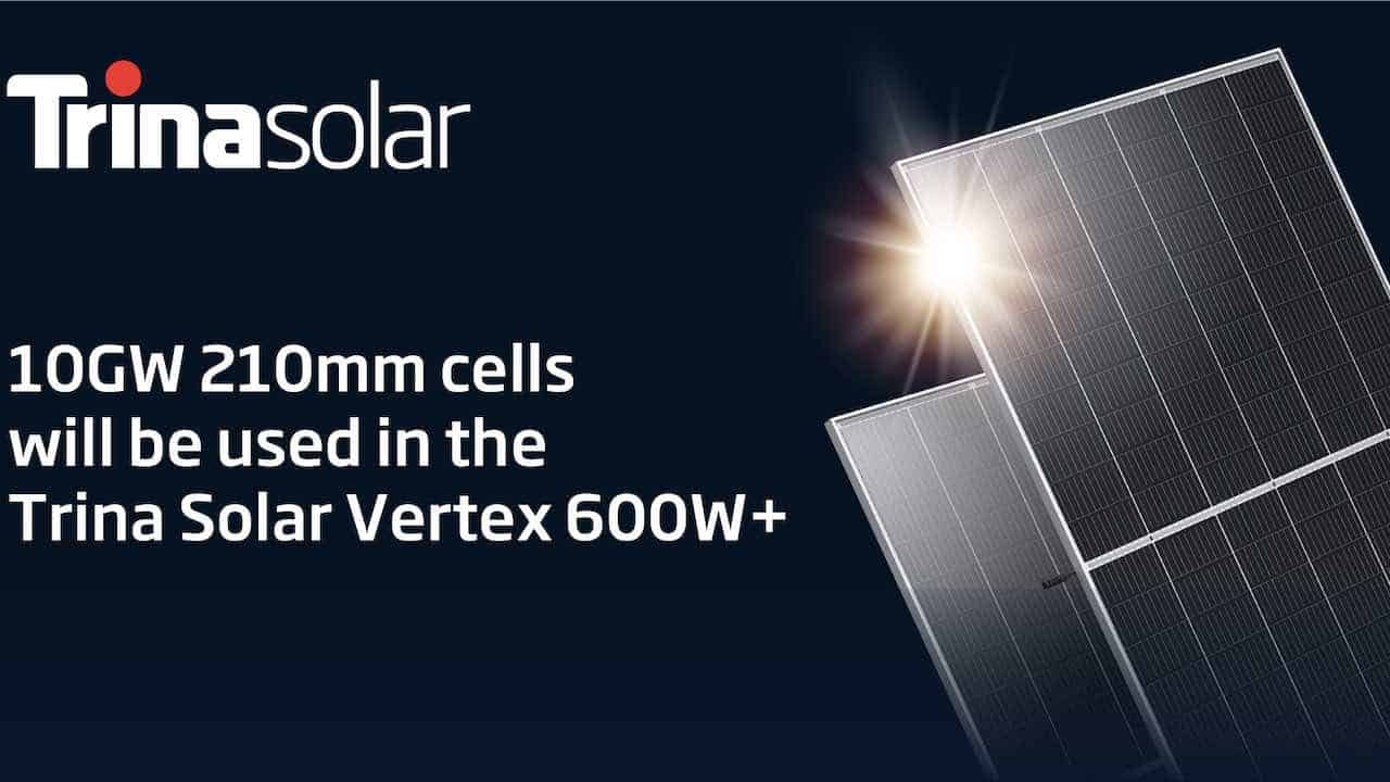  ترينا سولار تضيف 10 جيجاواط إلى الطاقة الإنتاجية السنوية بالخلايا الشمسية فائقة الكفاءة 210 ملم