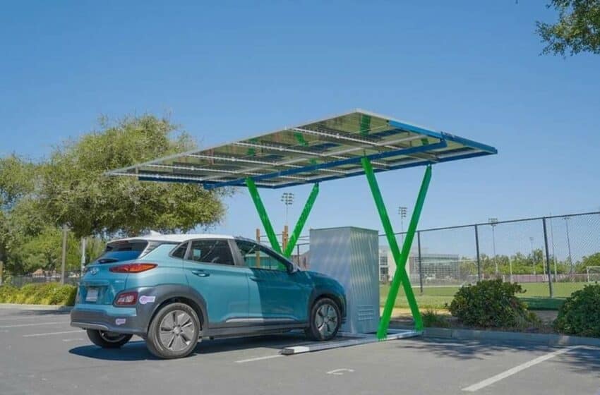  أمريكا: “باير تري” مظلات شمسية جديدة لشحن المركبات الكهربائية
