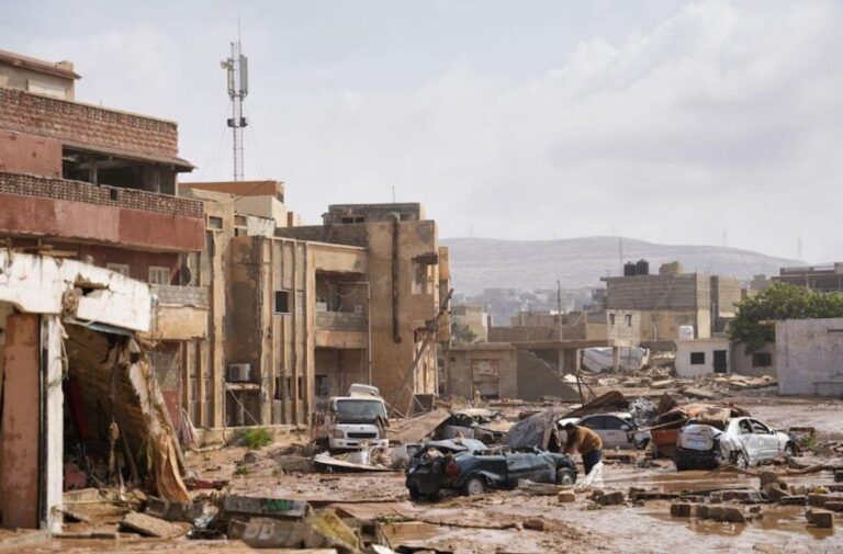 صورة متداولة لأضرار عاصفة دانيال في ليبيا