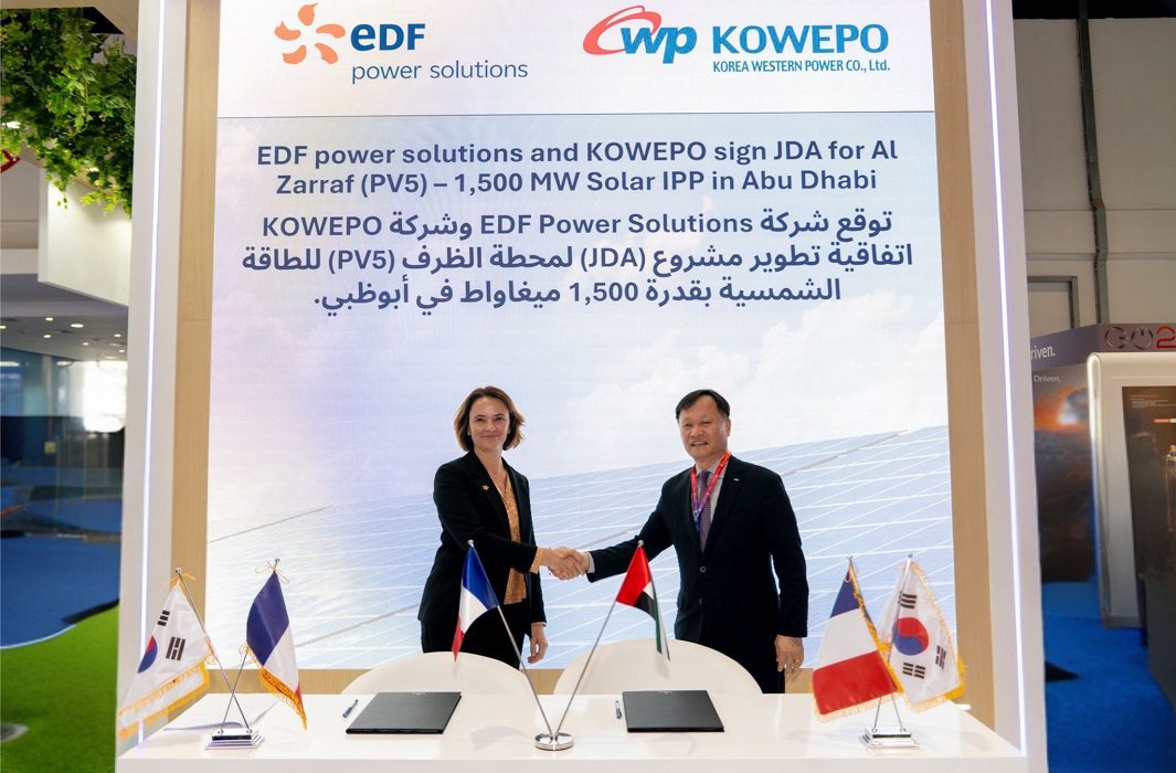 توقيع اتفاقية تطوير محطة الزراف الشمسية (EDF Power Solutions)
