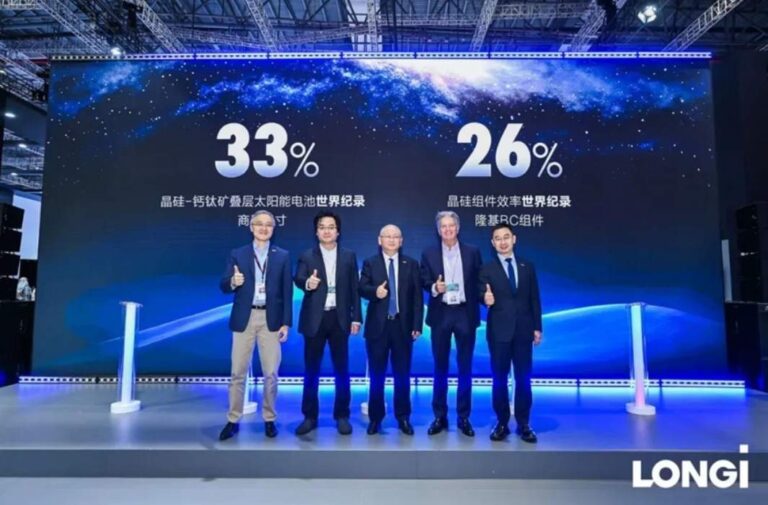 لونجي تُعلن عن رقمين قياسيين عالميين جديدين في كفاءة الخلايا الشمسية في SNEC 2025