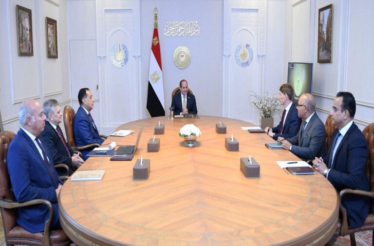 لقاء الرئيس المصري برئيس مجموعة ميرسك