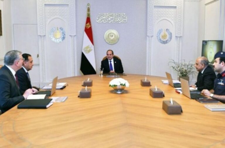الرئيس المصري خلال الاجتماع