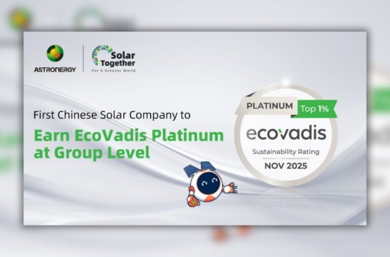 “أسترونيرجي” تحصد التصنيف البلاتيني من “إيكوفاديس” على مستوى المجموعة، وتدخل قائمة الـ 1% الأفضل عالمياً "أسترونيرجي" تحصد التصنيف البلاتيني من "إيكوفاديس" على مستوى المجموعة، وتدخل قائمة الـ 1% الأفضل عالمياً