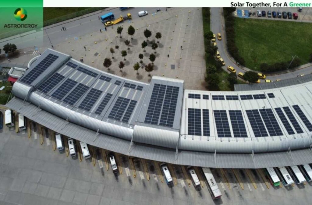 أسترونيرجي تزوّد محطة نقل "دويتاما" في كولومبيا بألواح الطاقة الشمسية