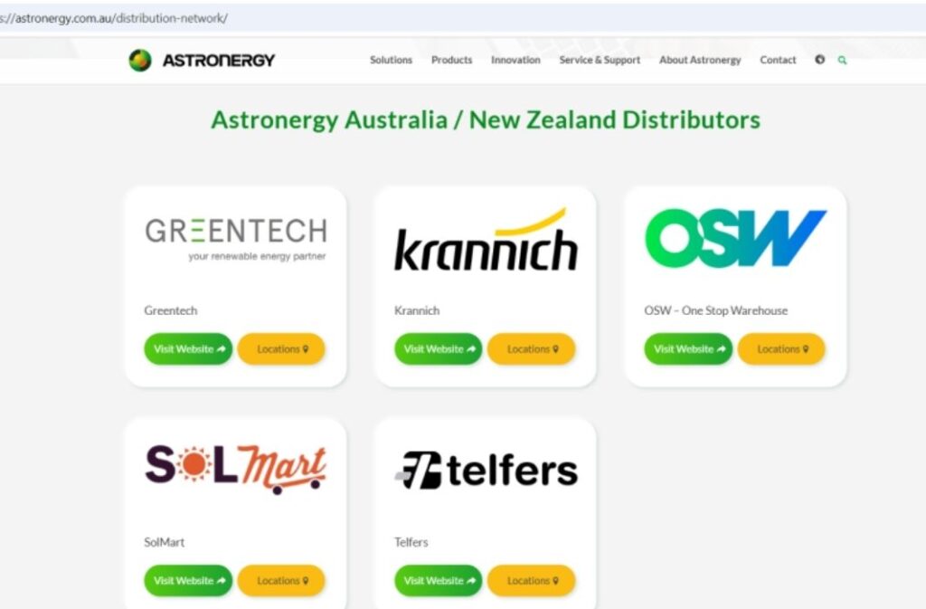 تحديث موقع أسترونيرجي الإلكتروني المخصص لأستراليا أسترونيرجي