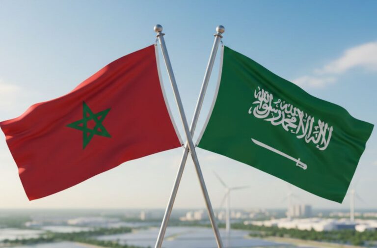 أعلام المغرب والسعودية